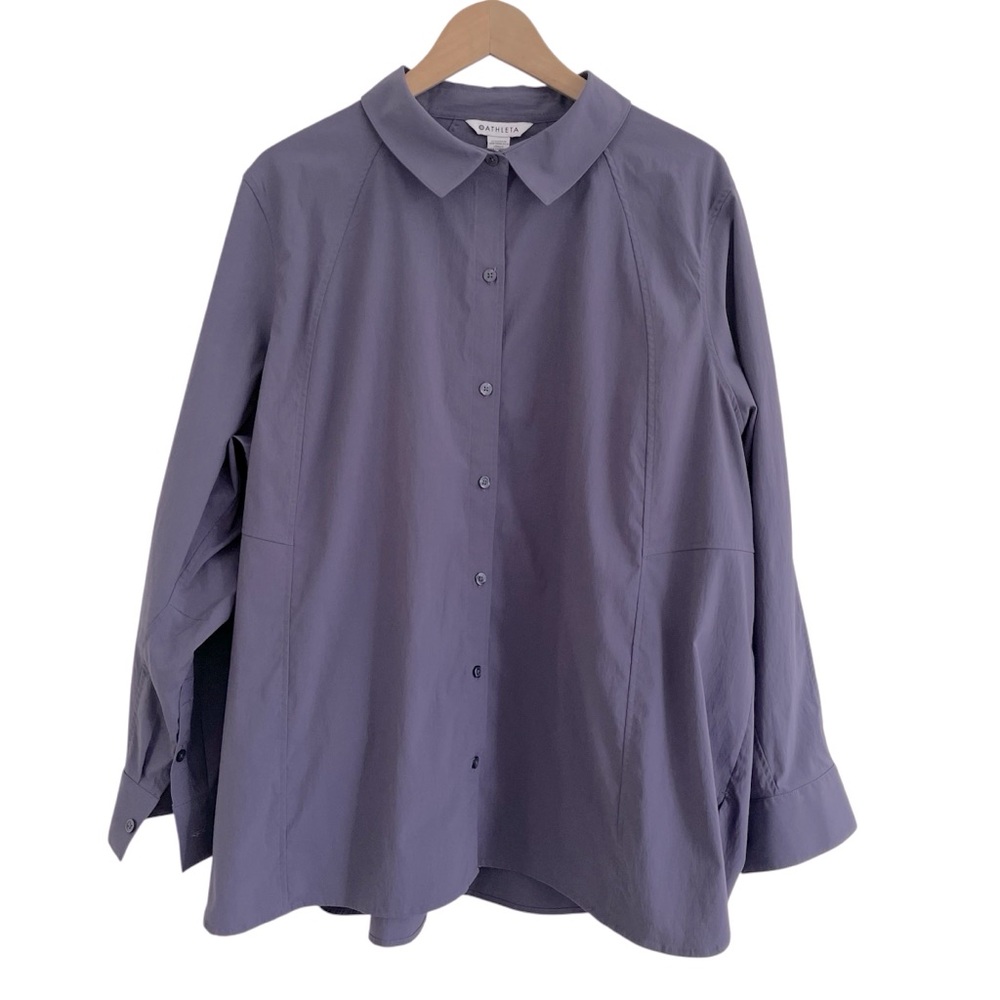 Athleta Purple Button Down Shirt